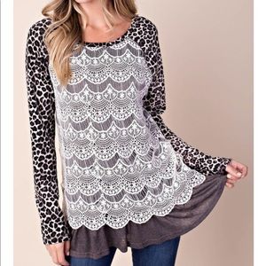 Super Cute Leopard Mix Tunic